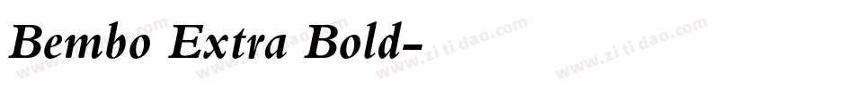 Bembo Extra Bold字体转换